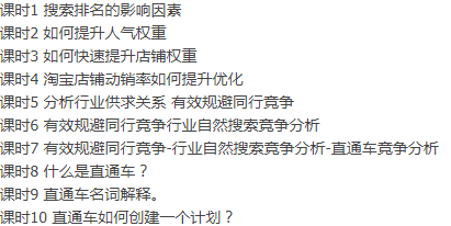 淘宝实操运营课程：淘宝动态做运营的技巧（10节课）