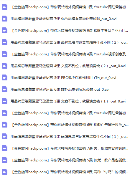 带你玩转海外视频营销 + 用品牌思维颠覆亚马逊运营