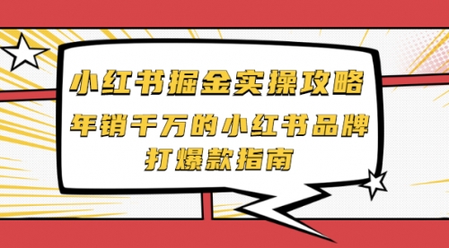 小红书掘金实操攻略,年销千万的小红书品牌打爆款指南