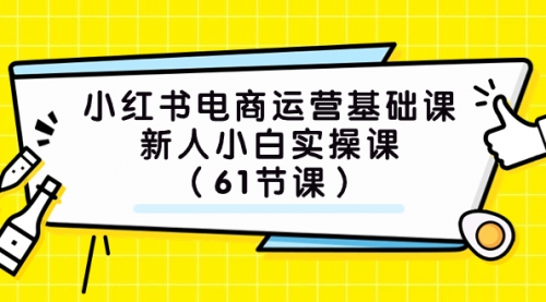 小红书电商运营基础课，新人小白实操课（61节课）