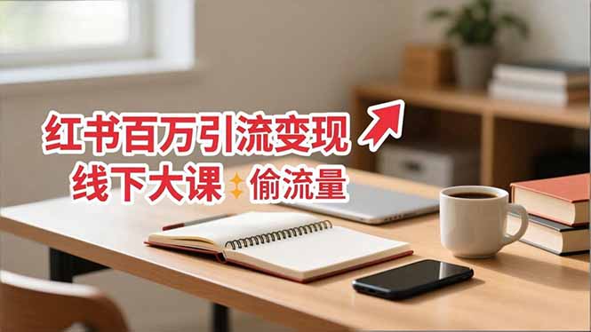 小红书百万引流变现-11月线下大课：分享从0到百万引流路径，手把手教偷流量、拿结果