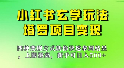 新手也能日入500的玩法，上限极高，小红书玄学玩法